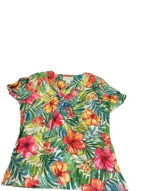 Alfred Dunner Tropical Hibiscus Top